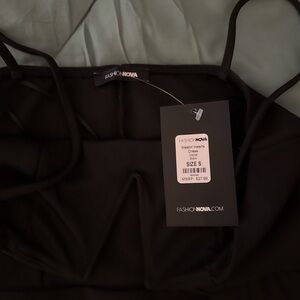 Fashion Nova Black Strappy Mini Dress